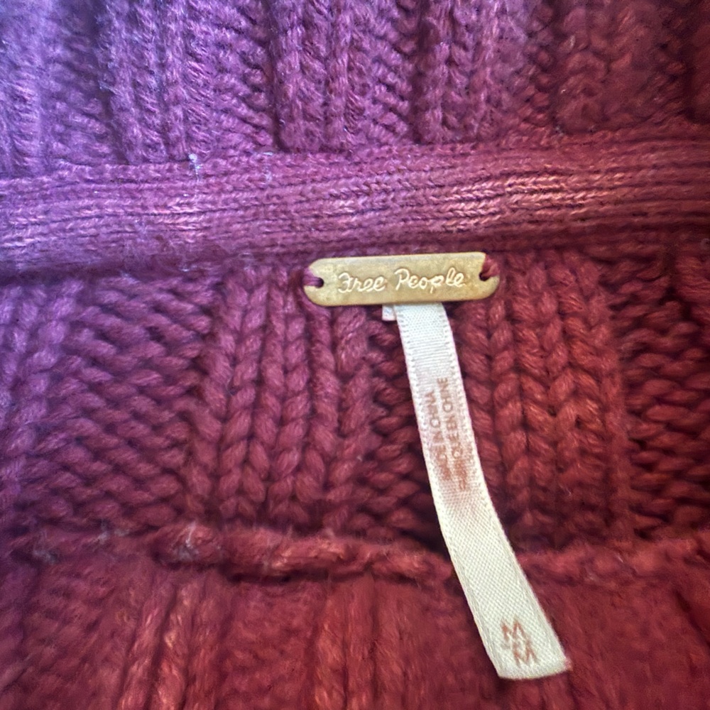Free People Purple Cable Knit Sweater - Picture 6 of 6